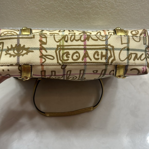 Coach Gold and Cream Tote Bag - Picture 8 of 12